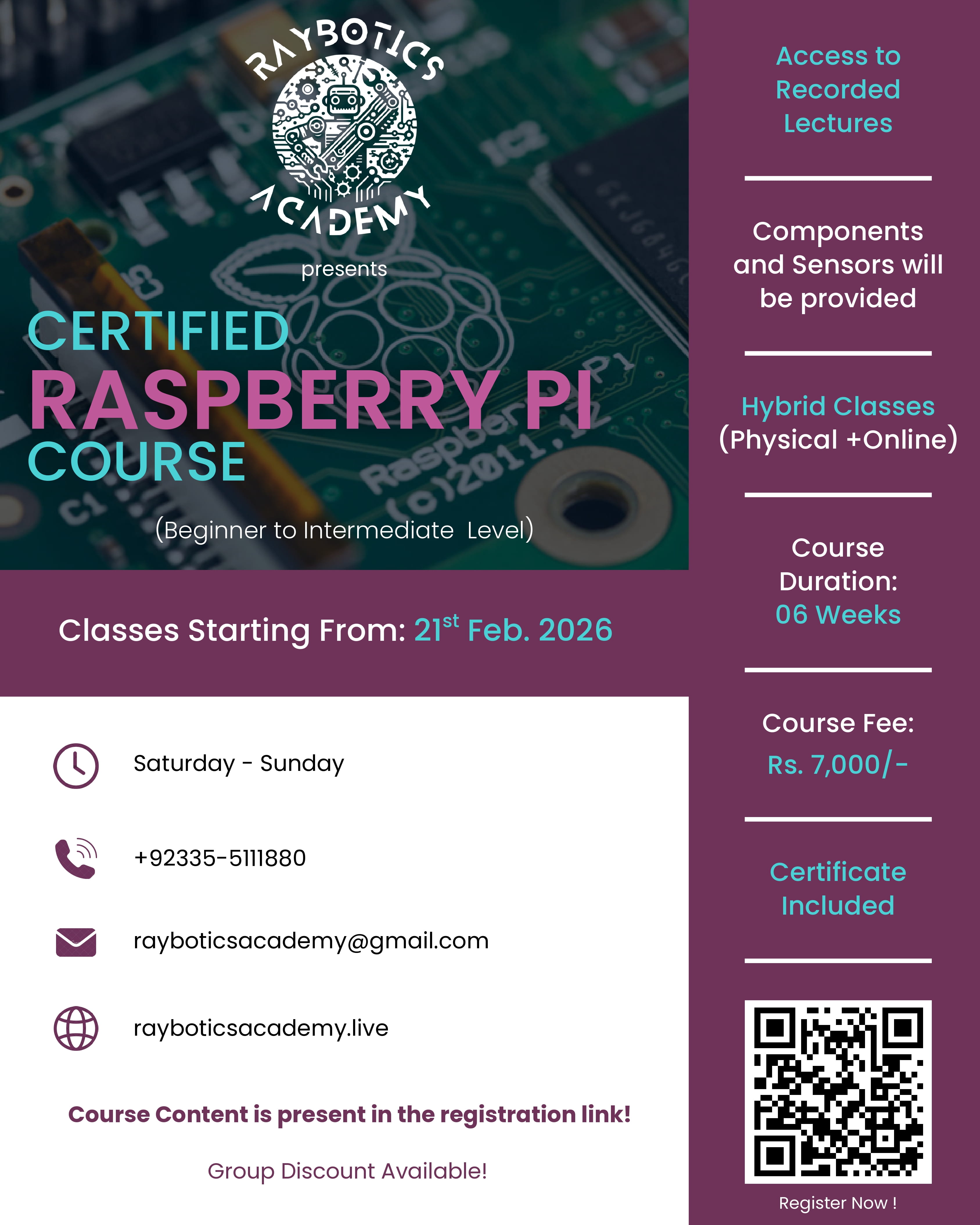 Raspberry Pi and Python Programming Course
